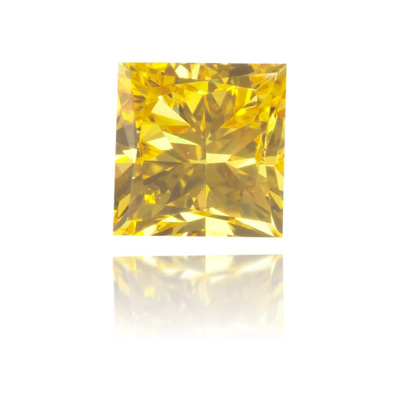Natural Yellow Diamond 0.25 CT Square Cut