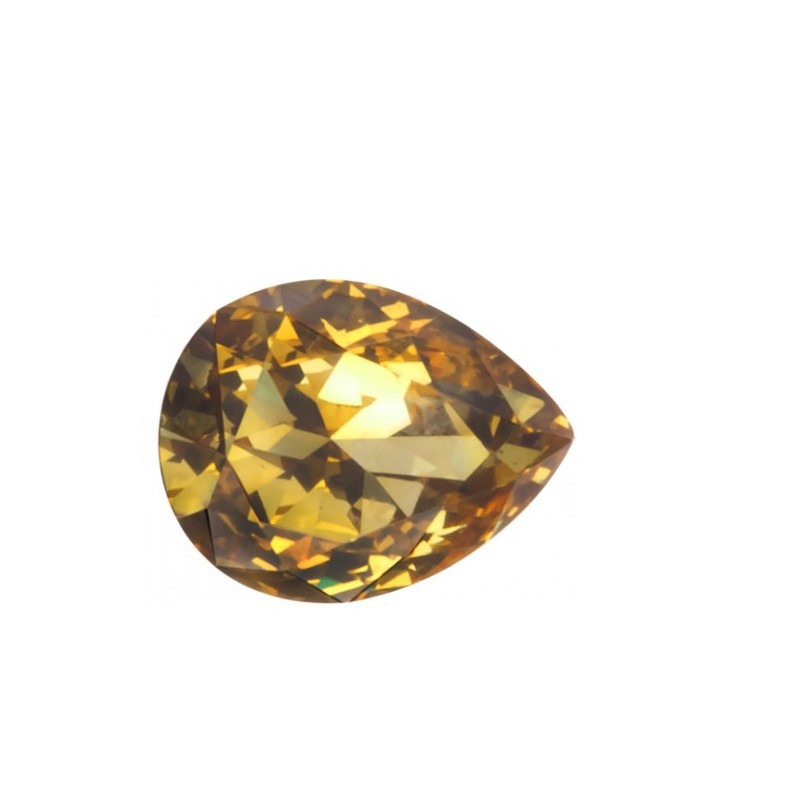 Natural Light Brown Diamond  0.25 CT Certified Pear Cut