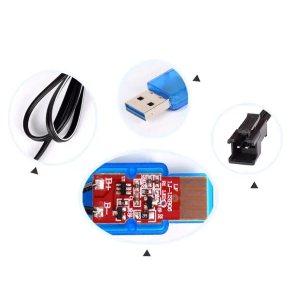 1Pc 3.7V 400mA NiMh/NiCd Battery USB Charger Packs SM 2P Forward Plug Electric Toy USB Charging Cable - Image 4