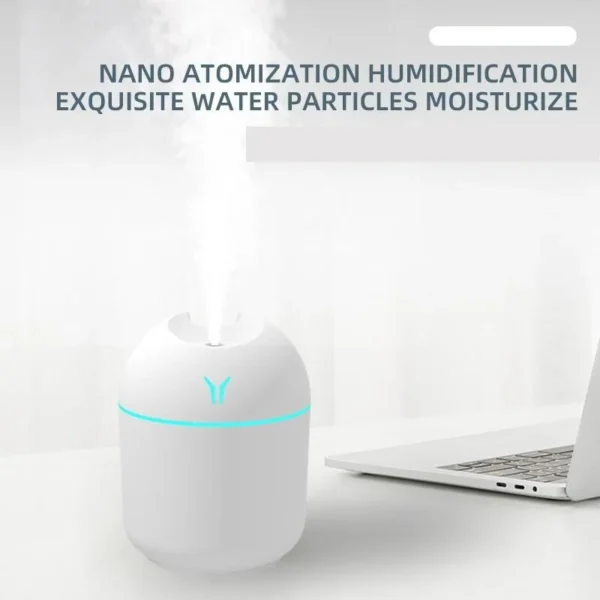 250ML USB Mini Air Humidifier Aroma Essential Oil Diffuser For Home Car Ultrasonic Mute Mist Maker Diffuser with LED Color Lamp - Image 5