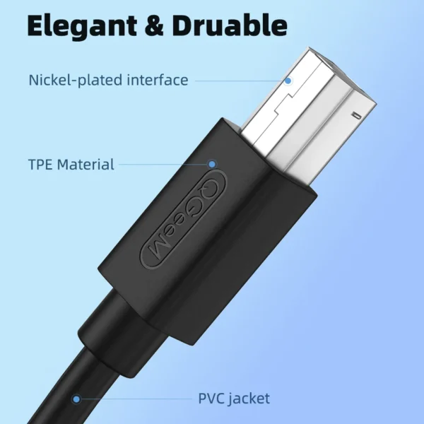 USB B Cable USB 2.0 Type A Male to B Male Scanner Printer Cable Sync Data Charger Cable for Printer for Laser Printer Sales - Image 5