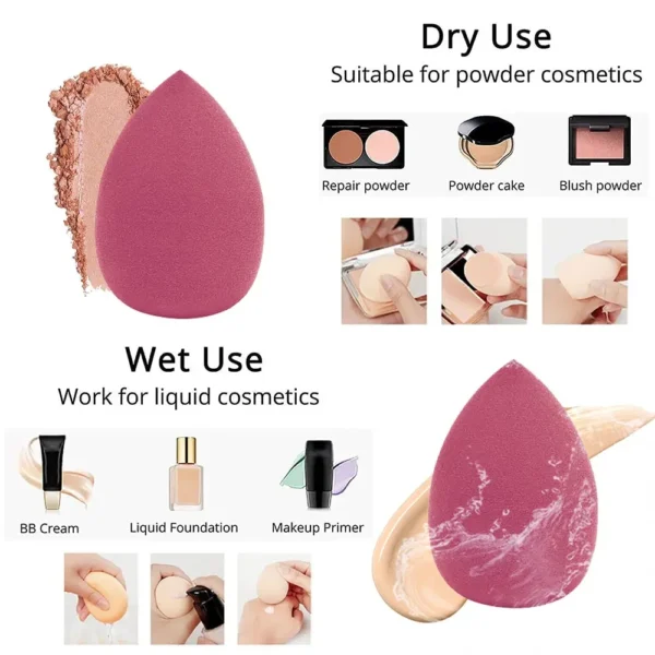 4/8pcs Makeup Sponge Blender Beauty Egg Cosmetic Puff Soft Foundation Sponges Powder Puff Women Make Up Accessories Beauty Tools - Image 5