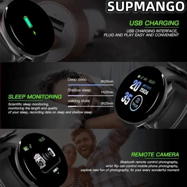 Real Stepcount Smart Watch Multi Function Step Connected Smart Watch For Men And Women Suitable For And Android - Image 2