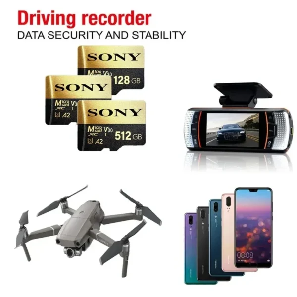 SONY Micro SD TF Card Mini 1TB Memory Card Class 128GB 256GB High Speed Cartao De Memoria Flash Memory TF Mecard C10 For Xiao Mi - Image 3