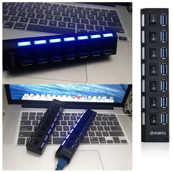 Switch Extension Hub 7-port USB2.0 Hub Computer USB Extension Hub One Drag Seven USB2.0 Splitter PC Laptop Desktop - Image 6