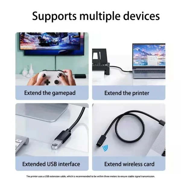 USB 3.0 Extension Cable for Smart TV PS4 Xbox One SSD USB3.0 to USB Cable Extender Data Cord USB 3.0 Extension Cable - Image 5