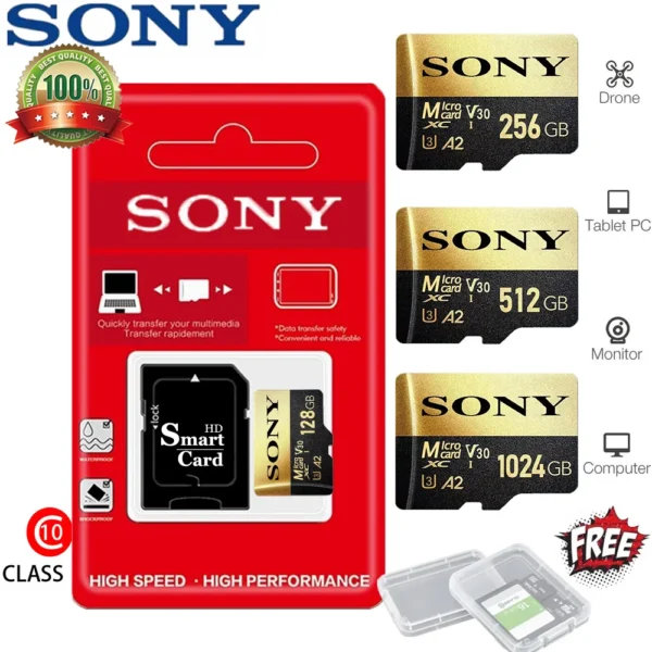 SONY Micro SD TF Card Mini 1TB Memory Card Class 128GB 256GB High Speed Cartao De Memoria Flash Memory TF Mecard C10 For Xiao Mi - Image 4