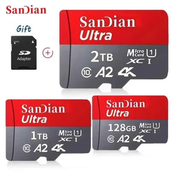 Original SD Card 1TB Large Capacity Memory Cards 256GB Micro TF Card 512GB High Speed Flash Card for PC/Desktop/Mac/Cameras