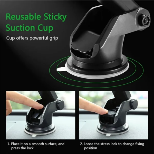 Sucker Car Phone Holder Mount Stand GPS Telefon Mobile Cell Support For iPhone 13 12 11 Pro Max X 7 8 Xiaomi Huawei Samsung - Image 5