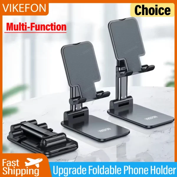 VIKEFON Foldable Mobile Phone Holder Stand Tablet Desk Mount Table Flexible Adjustable Desktop Live Lazy Bracket For All Phones