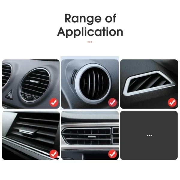 Car Air Outlet Mount Clip Interior Car Phone Holder Universal Mobile Holder ABS Car Mount Phone Support Mobile Phone Holder - Image 2
