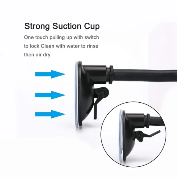 360 Rotate Sucker Car Phone Holder Flexible Mount Stand Mobile Cell Support For iPhone Samsung Xiaomi Clip Phone Holder in Car - Image 5