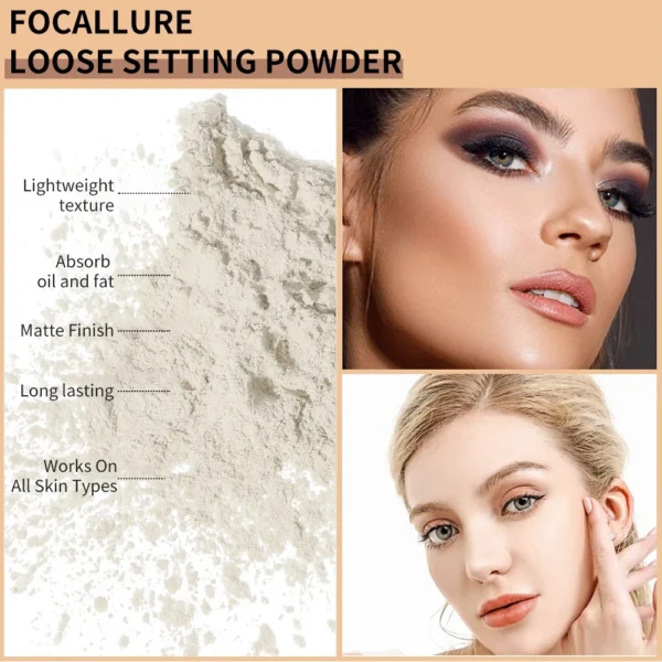 Banana Luxury Powder for Women Face Foundation Banana Powder Bottles Loose Powder Authentic Oil-Control Beauty Make Up - Image 6