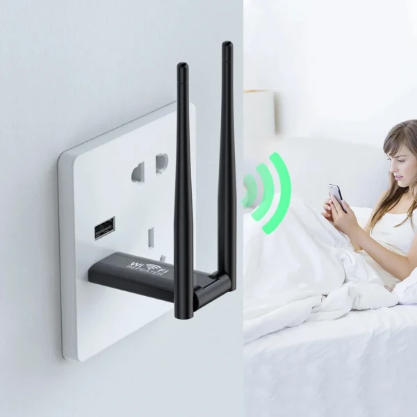 2.4G 300Mbps USB Wireless WiFi Repeater Extender WiFi Signal Amplifier Booster Long Range Wi-Fi Router Home Network Extension