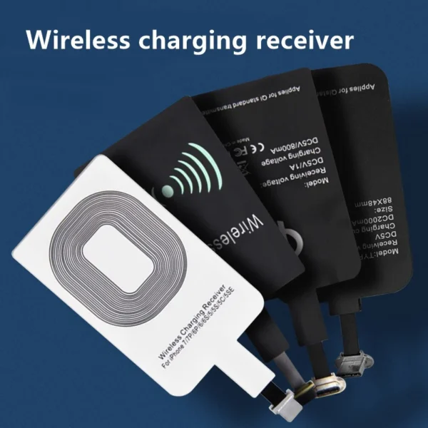 Wireless Charger Receiver Support Type C Micro USB Fast Wireless Charging Adapter For iPhone 5 6 7 Android phone Wireless Charge