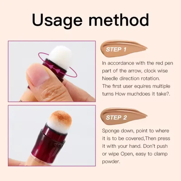 USHAS 12color Sponge Head Concealer For Dark Circles Tears Freckles Corrector Acne High-end Makeup Natural Skin Makeup Cosmetics - Image 4