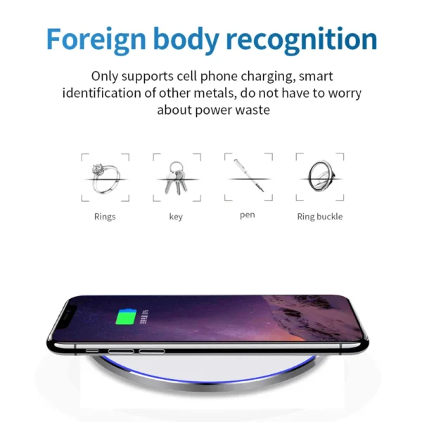 Qi Wireless Charger 5W/10W Phone Charger Wireless Fast Charging Dock Charger For Iphone Samsung Xiaomi Huawei - Image 2