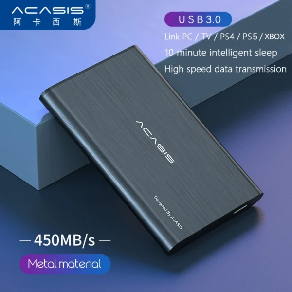 ACASIS 2.5'' External Hard Drive USB 3.0 Colorful Metal HDD Portable External HD Hard Disk for Desktop Laptop Server Super Deals - Image 2