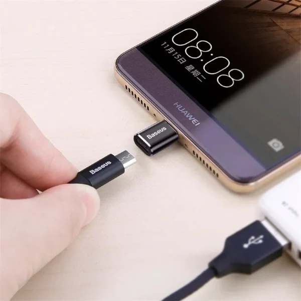 Baseus USB To Type C OTG Adapter USB USB-C Male To Micro USB Type-c Female Converter For Macbook Samsung S20 USBC OTG Connector - Image 5