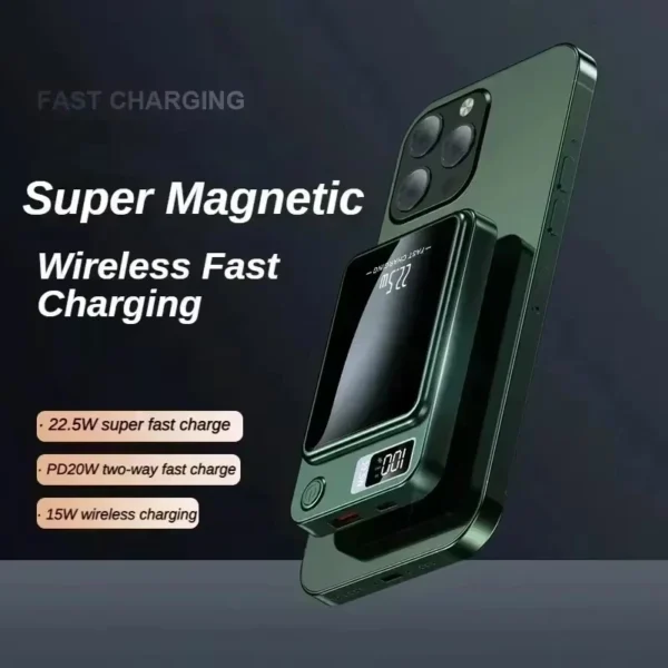 Xiaomi 100000mAh Magnetic Power Bank Wireless Fast Charger For Magsafe Portable Auxiliary Battery Pack For iphone Huawei Samsung - Image 2