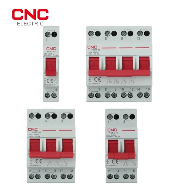 CNC 1/2/3/4P 40A/63A Changeover Switch 50/60Hz Disconnectors Switch Load and break the circuit Household residential safety