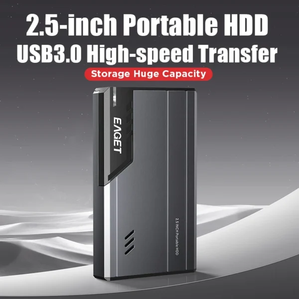 Eaget External Hard Drive 2.5 Portable Hard Drive HDD 500GB 1TB USB3.0 for Desktop PC Mac Laptops Gaming Consoles TV PS5 - Image 3