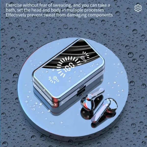 S20 Bluetooth Earphone Headphones Mirror Wireless Stereo Headset 5.3 with Digital DisplayTouch Control Sports Earbuds for Gaming - Image 2