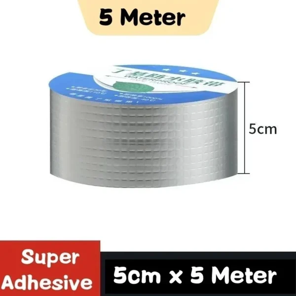 Waterproof Tape High Temperature Resistance Aluminum Foil Butyl Tape Fixing Wall Pool Roof Crack Duct Repair Sealed Self Tape - Image 5