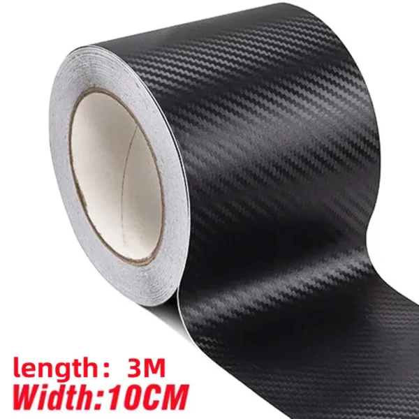 3D Nano Carbon Fiber Car Bumper Door Guard Protection Film 3m Car Door Sill Protector Sticker Black Waterproof Anti Scratch Tape - Image 6