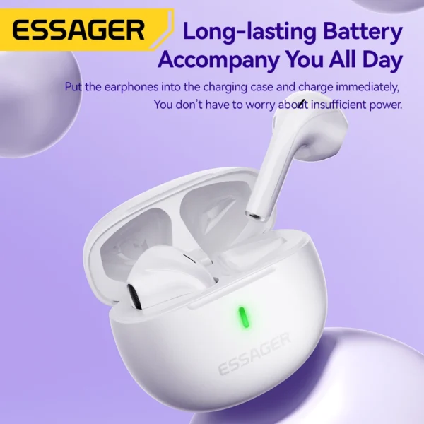 Essager Wireless Bluetooth 5.3 Headphones TWS Earphones Mini Heaset With Charging Case Mic semi in ear Earbuds For All Phone - Image 5