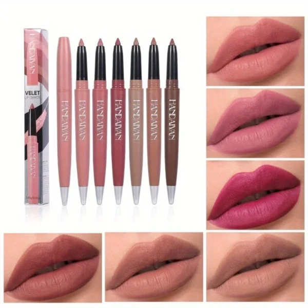 Matte Lipliner Pencil Red Contour Tint Lipstick Long Lasting Lip Makeup Cosmetic 6 Colors for Sexy Lip