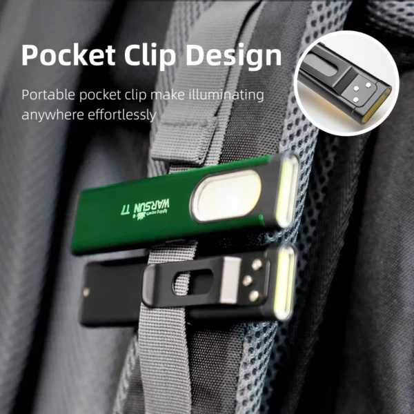 Warsun T7 Latest LED Keychain Flashlight 650Lm Portable Mini Torch Light Pocket Lantern Flood Work Light With Magnet - Image 2