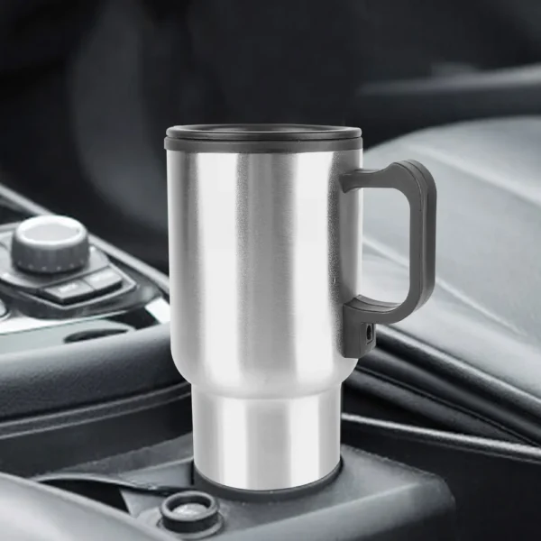 12V 450ml Electric Heating Car Kettle Water Coffee Milk Thermal Mug Camping Travel Kettle Stainless Steel Vehicle Heating Cup - Image 4