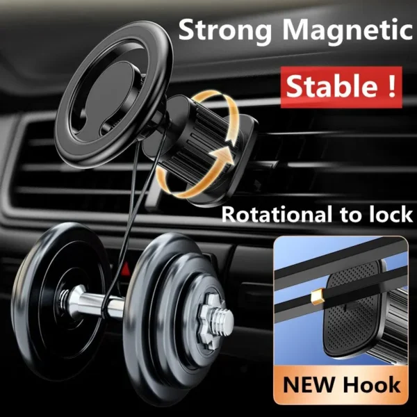 Magnetic Car Phone Holder Stand Magnet Car Mount Support GPS Mobile Bracket in Car For Macsafe iPhone 15 14 13 12 Samsung Xiaomi - Image 3