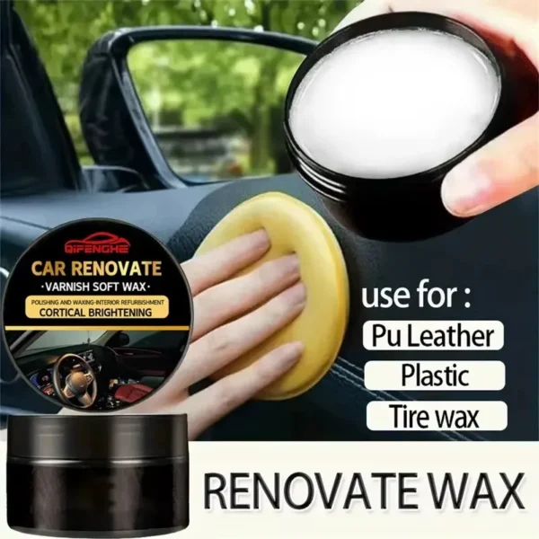 QIFENGHE Crystal Clear Car Plastic Restorer - Auto Interior & Panel Renewal Wax Coating Agent Car Wax Car Wax Polish