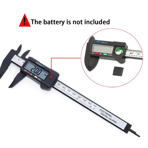 150mm 100mm Electronic Digital Caliper Carbon Fiber Dial Vernier Caliper Gauge Micrometer Measuring Tool Digital Ruler - Image 5