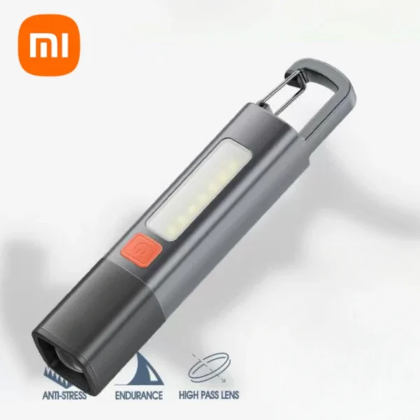 Xiaomi Outdoor Mini Flashlight Portable Strong Light Variable Focus with Floodlight Side Lamp Long Range Rechargeable Flashlight