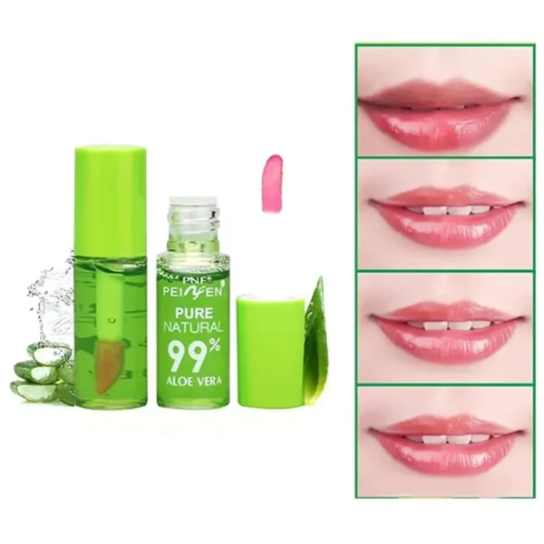 Changable Color Aloe Essence Lip Gloss Moisturizing Natural Portable Waterproof Long Lasting Nutritious Lips Care Lipstick