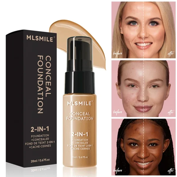 Face Foundation Cream Oil-Control Matte BBCream Waterproof Lasting Concealer Liquid Full Coverage Matte Base Professional Makeup - Image 4