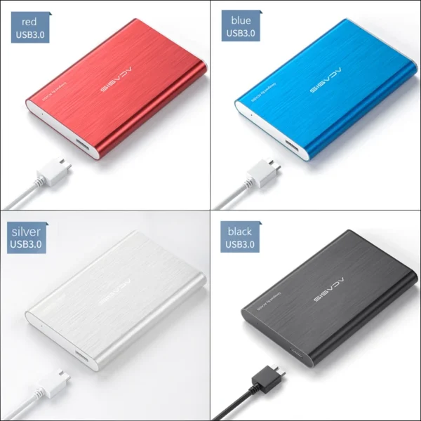 ACASIS 2.5'' External Hard Drive USB 3.0 Colorful Metal HDD Portable External HD Hard Disk for Desktop Laptop Server Super Deals - Image 3