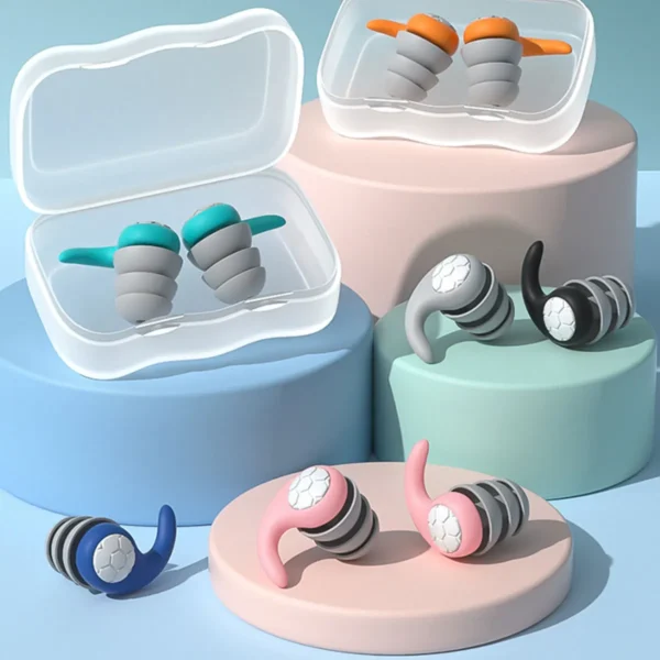 Swimming Ear Plugs for Children (4-12 Years) 3 Pairs Swimming Pool Earplugs Reusable and Waterproof Silicone