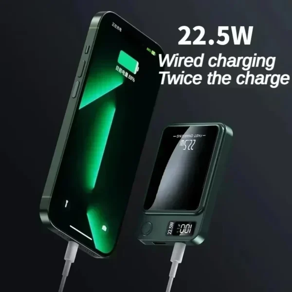 Xiaomi 100000mAh Magnetic Power Bank Wireless Fast Charger For Magsafe Portable Auxiliary Battery Pack For iphone Huawei Samsung - Image 3