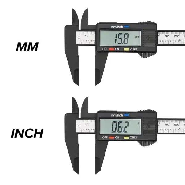 150mm 100mm Electronic Digital Caliper Carbon Fiber Dial Vernier Caliper Gauge Micrometer Measuring Tool Digital Ruler - Image 4