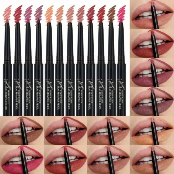Lips Velvet Matte Lip Liner Pencil Waterproof Lasting Lipstick Natural Outline Lips Non-fading Lip Liner Pencil Contour Line - Image 2