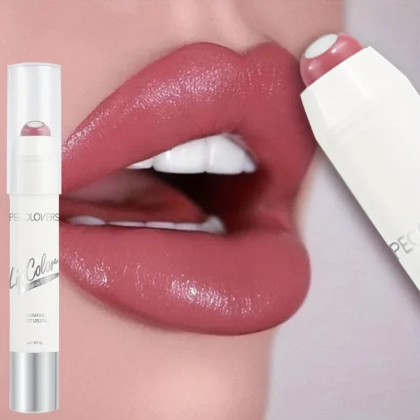 2-in-1 Matte Red Lip Balm Nude Lipstick Moisturizing Sandwich Lipstick Waterproof Long Lasting Non-stick Cup Lip Stick