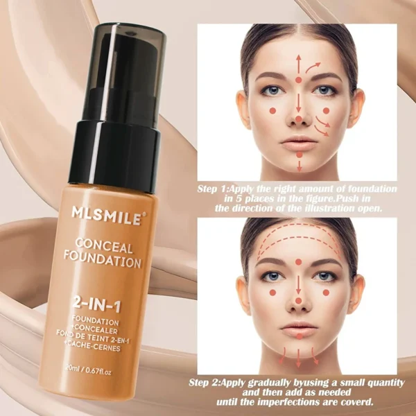 Face Foundation Cream Oil-Control Matte BBCream Waterproof Lasting Concealer Liquid Full Coverage Matte Base Professional Makeup - Image 2