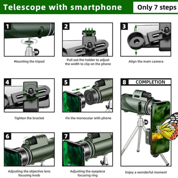 Portable Zoom HD 5000M Telescope Folding Long Distance Mini Powerful Telescope for Hunting Sports Outdoor Camping Travel - Image 6