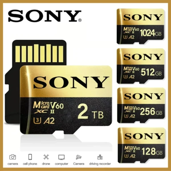 Original SONY New Micro SD Card 2TB 1TB High Speed Memory Card 512GB 128GB Class TF Card for Drone Equipment Audio PC Ps5 Game