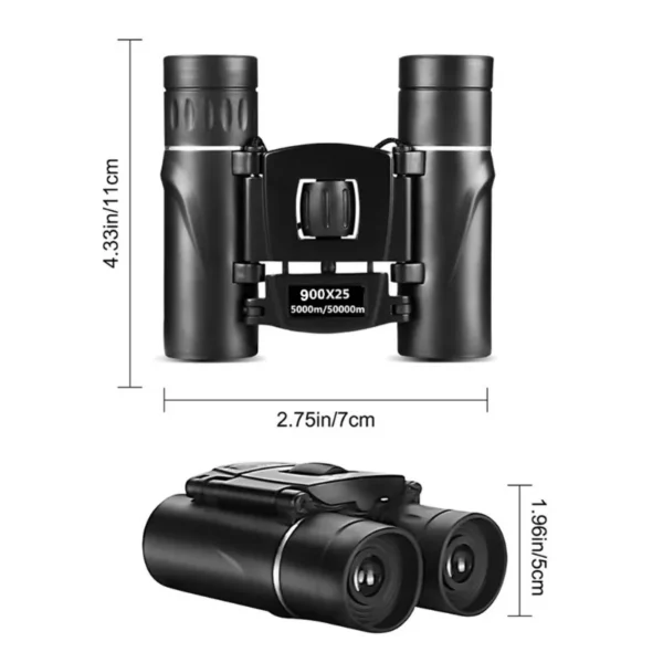900/1000x25 HD Powerful Binoculars 9000M Long Range Folding Mini Telescope FMC Optics For Hunting Sports Outdoor Camping Travel - Image 5