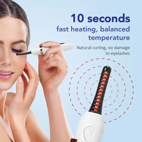Electric Eyelash Curler Fast Heating Eyelash Curler Long Lasting Natural Eyelash Comb Professional Portable Heated Curling Brush - Image 4